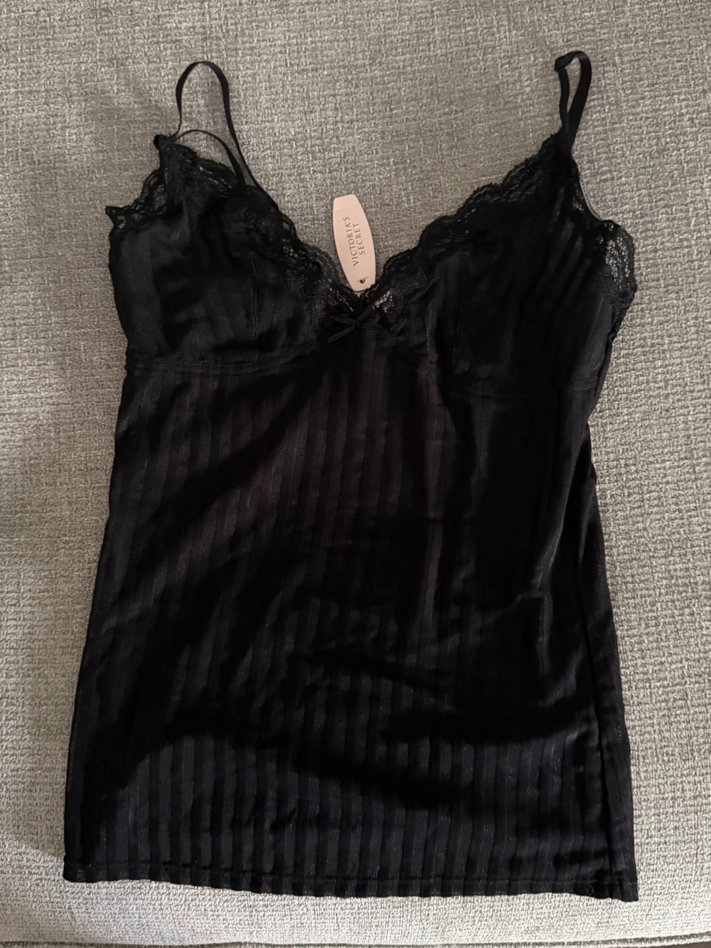 Victoria's Secret Very Sexy Black Lace-Trim Cami